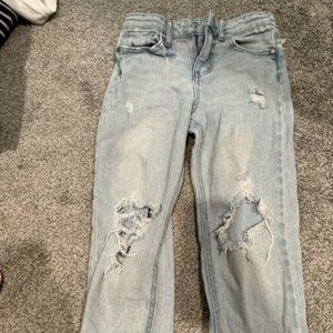 Girls boyfriend jeans - distressed
